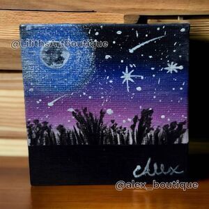 Mini Sky Painting (Y009) - Handmade Oil on Canvas